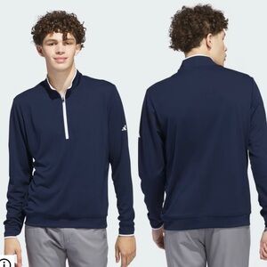 Adidas Men’s Lightweight Half Zip Top Blue Navy Size Medium